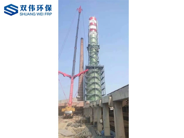 大型脱硫塔安装现场